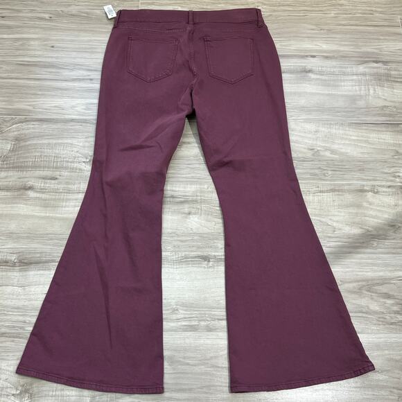 Arizona Jean Co Y2K Flare Extreme Low Rise Purple Denim Jeans Junior Size 15 - Picture 2 of 12